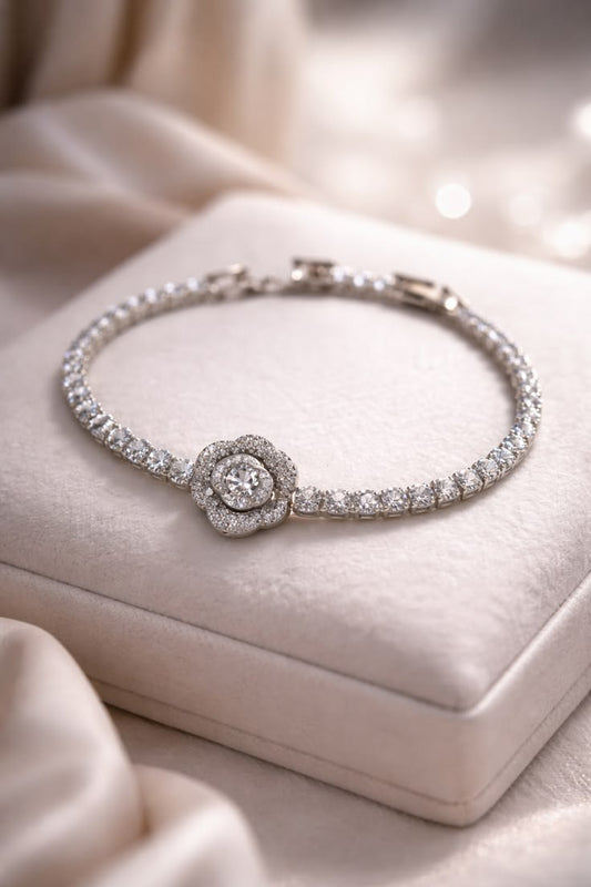 Luxury Floral Tennis Bracelet 💎🌸