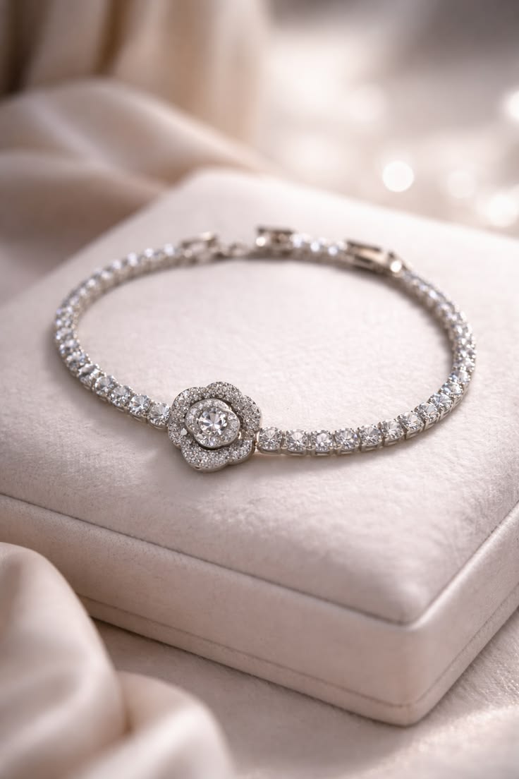 Luxury Floral Tennis Bracelet 💎🌸