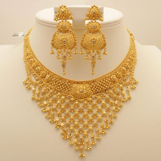 ✨ Traditional Gold Bridal Necklace Set