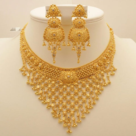 ✨ Traditional Gold Bridal Necklace Set