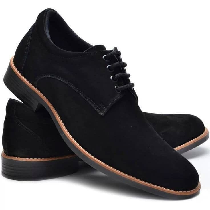 ✨ Sophisticated Black Suede Derby Shoes