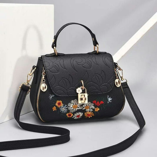 2023 Women Embroidery Small PU Leather Crossbody Bags Fashion Causal Shoulder Bag Cologo