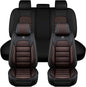 🪑 Luxury Black & Brown Leather Car Seat Covers