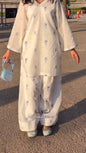 ✨ Elegant White Farshi Shalwar Suit | Minimal Floral Summer Look 🌸