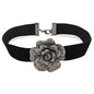 Rhinestone Choker Necklace for Girls Choker Black Flower Women Velvet Choker Fashion Jewelry