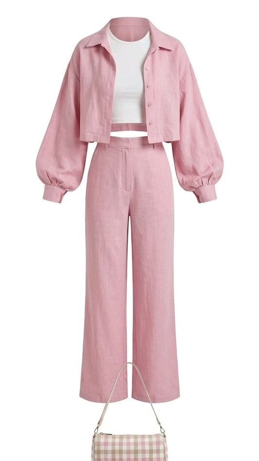 💖 Chic Pink 3 Piece Co-Ord Set | Casual Summer Outfit for Women ✨