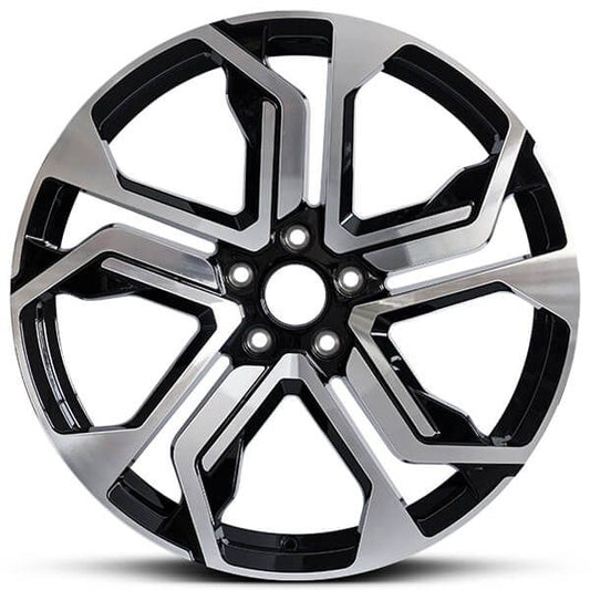 ⚡ Diamond Cut Black & Silver Alloy Rim