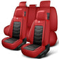 ❤️ Sporty Red Leather Car Seat Covers